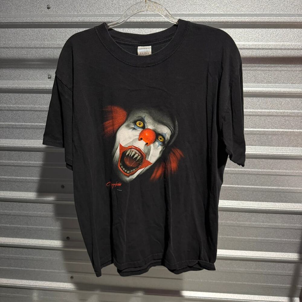 Vintage 90s coulrophobia IT pennywise tee shirt Scary clown stephen king
